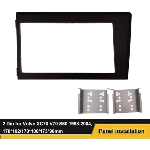 2Din Car Radio CD DVD GPS Stereo Panel Dash Mount Trim Kit Interface Frame Panel Fascia for Volvo XC70 V70 S60 1998-2004