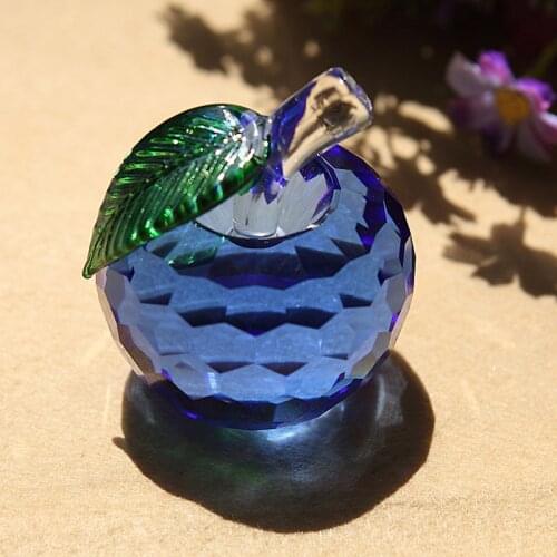 60MM Crystal Apple Paperweight Glass Paperweight Gifts Crafts Christmas Home Decoration