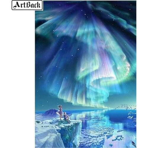 5d diy diamond painting Northern Lights scenery snow scene full square drill 3D diamond mosaic new arrival diamond embroidery