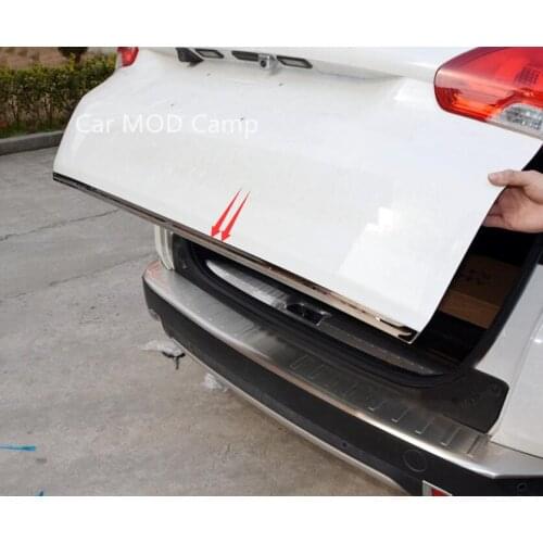 For Peugeot 2008 2014 2015 2016 2017 Stainless Steel Chrome Rear Tail Trunk Molding Cover Trim 1pcs Car Styling Accessories