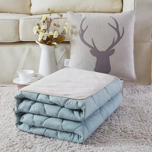 Dual-purpose Thickening Cotton Linen Seat Cushion Quilt Air Conditioning Comforters Soft and Comfortable Pillow