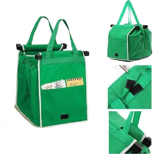 Eco Friendly Supermarket Shopping Bag Trolley Tote Thicken Cart Bags Large Capacity Handbags Foldable Reusable Women Cart Bag