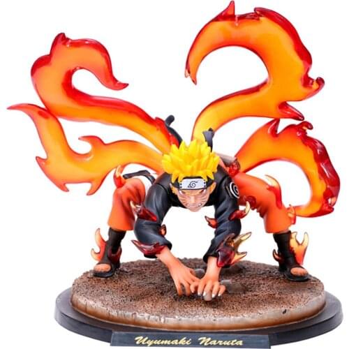 Exquisite Quality NARUTOS Anime Model Kyuubi Uzumaki NARUTOS GK Action Figure 20cm PVC Statue Kurama Mode Collectible Toy