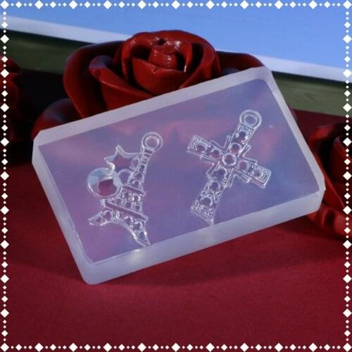 GLADZGT Time gems Tower Star Liquid silicone mold DIY resin jewelry pendant necklace pendant lanugo mold resin molds for jewelry