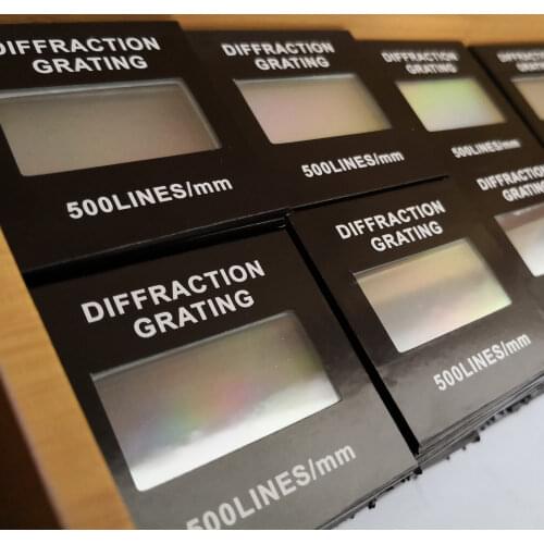 Holographic Diffraction Grating 50 Lines 100 300 500 600 Lens Transmission Teaching Equipment Teaching Demonstration