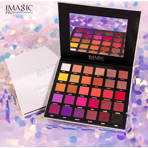 IMAGIC 30color Glitter Eye Shadow Pallete Pigment Professional Eye Makeup Palette Long-lasting Make Up Shimmer Eyeshadow Palette