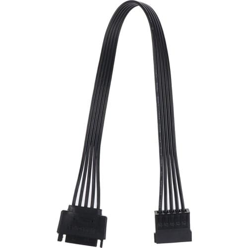 1Pc Hot Sale 30CM SATA 15pin Male to Female Power Extension Cable HDD SSD Power Supply Cable for PC Stock