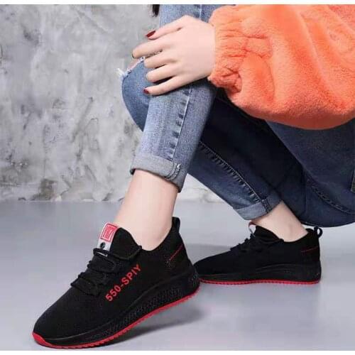 2021 Trendy Sport Shoes Women Casual Shoes Athletics Jogging Shoes Vulcanized Shoes Flat Non-slip Walking Shoes Zapato De Mujer