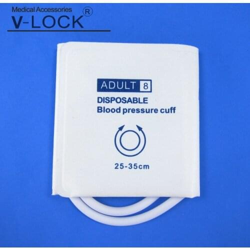 Adult disposable blood pressure cuff , two tube cuff Without TPU Bladder