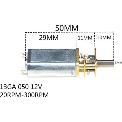 13GA DC 12V Micro Electric Reduction Metal Gear Motor 050 RC smart car Robot model DIY
