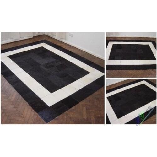 Fashionable art carpet 100% natural genuine cowhide leather nepali carpets