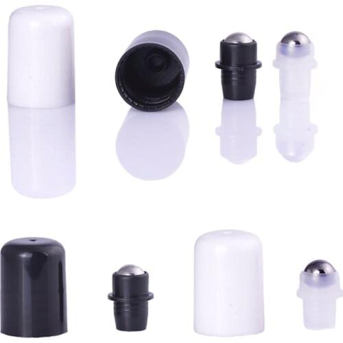 MUB -300 pcs/lot Steel Bead Ball Plug for 10ML 15ML Perfume Roller Bottle Accessories 18mm Caliber Steel Ball Stopper with Lids