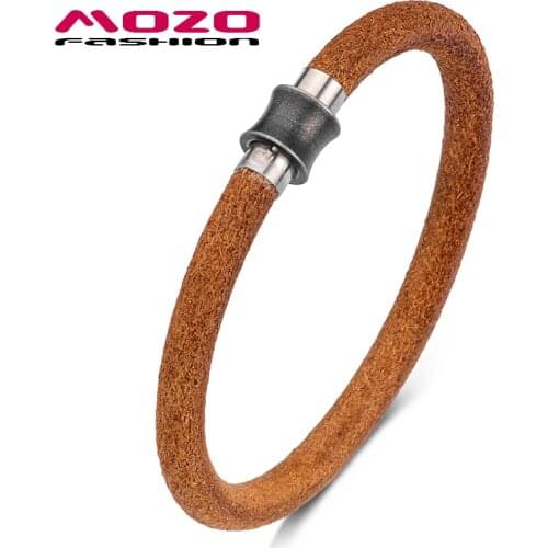 Retro Simple Style Male Charm Bracelets Brown Genuine Leather Rope Braided Female Bangle Classic Women Jewelry Gifts