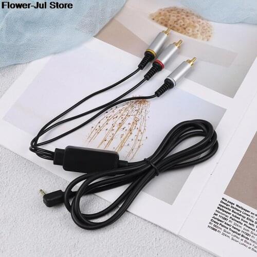 NEW 1pc Audio Video AV Cable to RCA Extension Composite Data Cord for PlayStation Portable PSP 2000 3000 Slim To TV Monitor