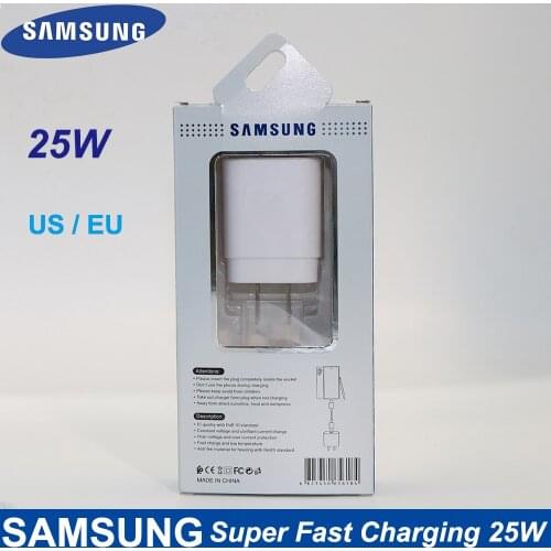 New Original Samsung Note 10 Plus Mobile Phone Super Fast Charger 25W Travel USB PD PSS Fast Charger Adapter For Galaxy Note 10