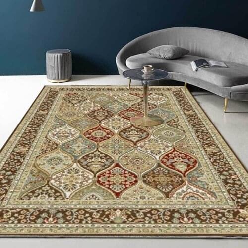 Retro Vintage Carpet Persian Carpet Living Room Bedroom Mat Anti-slip Area Carpet Absorbent Boho Carpet