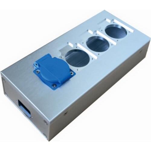 Full aluminum HIFI EU power case European standard power socket chassis HiFi power case DIY box