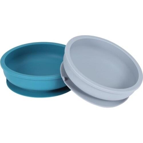 Food Grade Silicone Baby Suction Bowl Waterproof Tableware Non-Slip Children Dinner Plate Infant Learning Feeding Dish H9EF