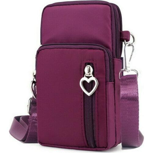 New Coin Bag Mini Nylon Crossody Cell Phone Cash Messenger Shoulder Bag Strap Wallet Pouch Bag Purse Waterproof