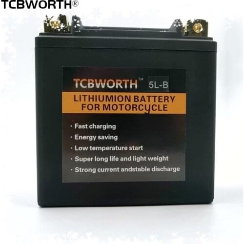 TCBWORTH LFP 5L-B 12V Motorcycle Engine Starter Lithium iron Battery Built-in BMS Scooter LiFePO4 Battery For Bike Jet Skis ATVs