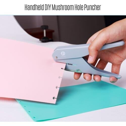 Creative Mushroom Hole Shape Punch for Happy Planner Disc Ring DIY Paper Cutter T-Type Puncher Craft Machine Offices Stationery
