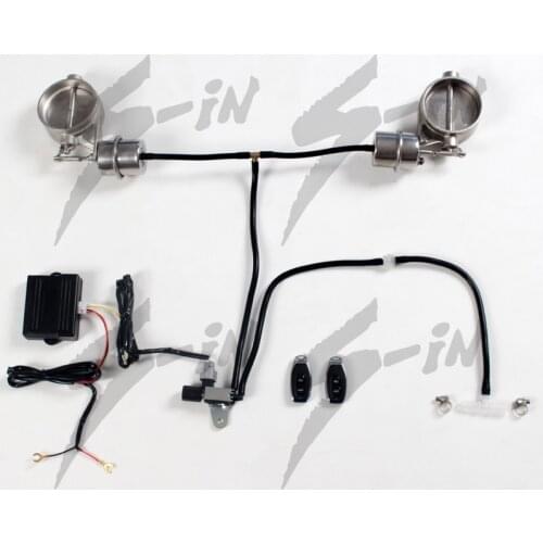 Vacuum Exhaust Valve 89mm Double Cutout Valve Sets Cutout Vacuum Valve Kit Exhaust Control Sounds 3.5 inch Remoter Control Valve