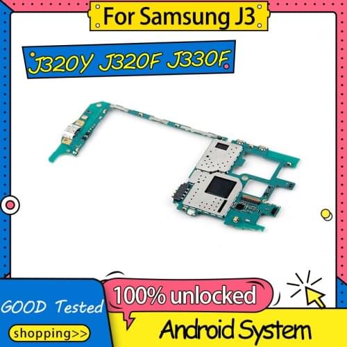 Replaced Motherboard Logic Board Mainboard Dual/Single SIM For Samsung Galaxy J3 J320Y J320F J330F Motherboard With Chips