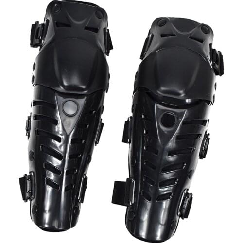 1 Pair Black Knee Shin Pads Protector Guard for Motorcycle Motocross Bike Biker Knee Shin Armor Protect Guard