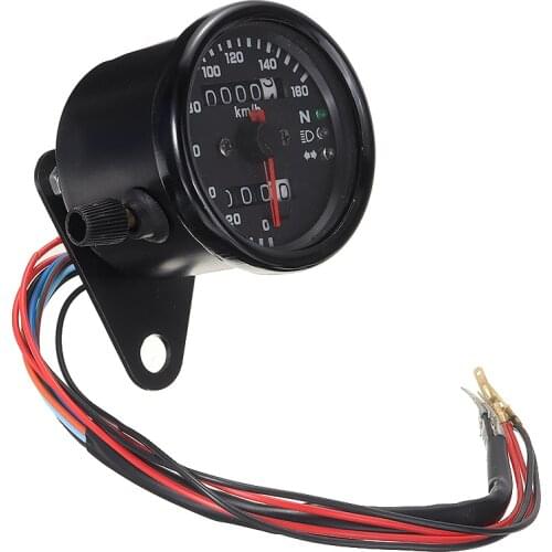 1pc 12V 0-160km/h Motorcycle Dual Speed Meter Scooter Speedometer Odometer With LED Light Indicator Instruments Accessories
