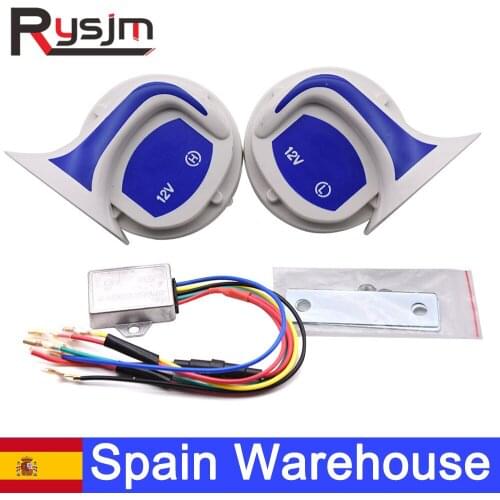 12V Speakers Automotive 115 DB Horn Auto Speaker 18 Voice Electric Siren Loud Air Snail Horn 18 Sounds Home Security Alarm