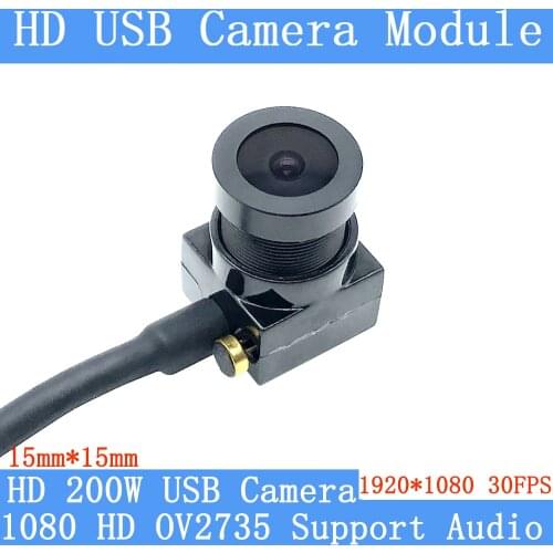2MP Wide Angle USB Camera Module 1080P Full Hd MJPEG 30fps High Speed Mini CCTV OTG UVC Webcam Surveillance camera Microphone