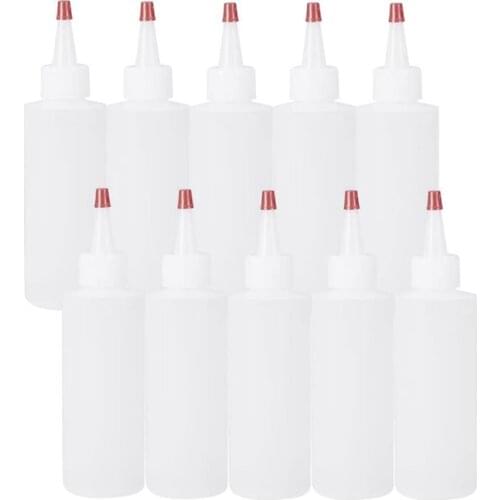 20Pack 120Ml PE Squeeze Dispensing Bottles with Red Tip Caps - Good for Crafts, Art, Glue, Multi Purpose