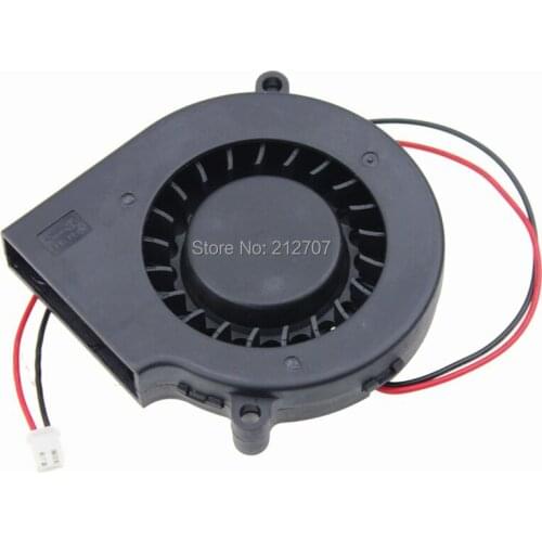 5PCS Gdstime Brushless DC 12V 2Pin 7CM 75mm x 15mm Computer PC Blower Cooling Fan