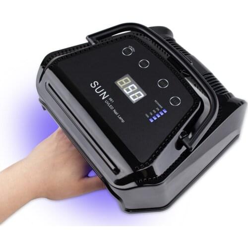 72W High Power Nail Beauty Salon Rechargeable Cordless Gel Nail Light Dryer Manicure Wireless Led Uv Nail Lamp with Handle