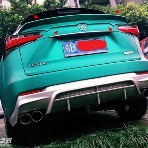 Use For Lexus Nx200 Spoiler ABS Plastic Forging Carbon Fiber Look Rear Trunk Wing Car Body Kit Accessories