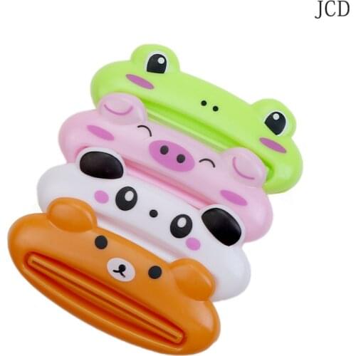 JCD 1pcs Animal Easy Toothpaste Dispenser Plastic Tooth Paste Tube Squeezer Useful Toothpaste Rolling Holder For Home Bathroom