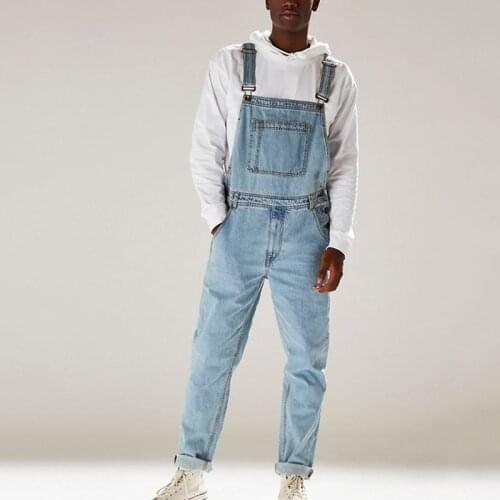 New Summer Men one-piece Jeans High Street European And American Overalls High Waist Men Jeans Large Size XXXL