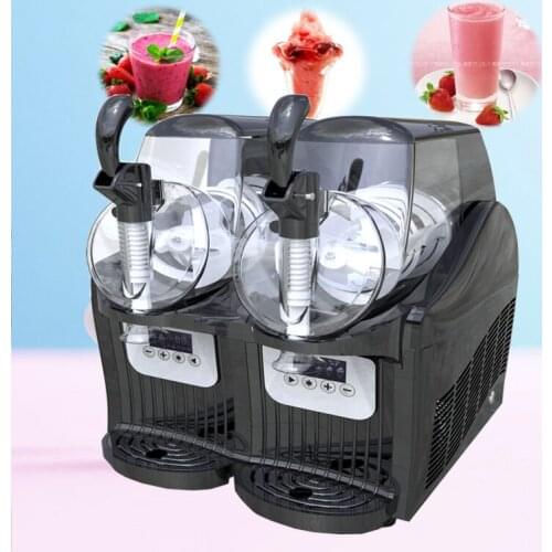 Commercial 2 Tank Freezing Drink Slush Slushy Making Machine Smoothie Maker Electric Snow Melting Machine Price