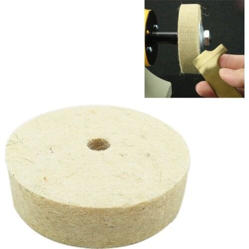 YEODA 1PC 3" Inch Round Polishing Wheel Felt Wool Buffing Polishers Pad Buffer For Wood Metal Polishing Durable