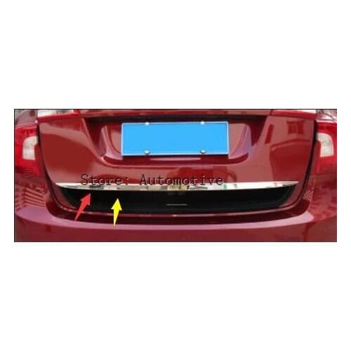 For 2009-2013 for Volvo S60 S60L High quality stainless steel Rear Trunk Lid Cover Trim Tail gate trim