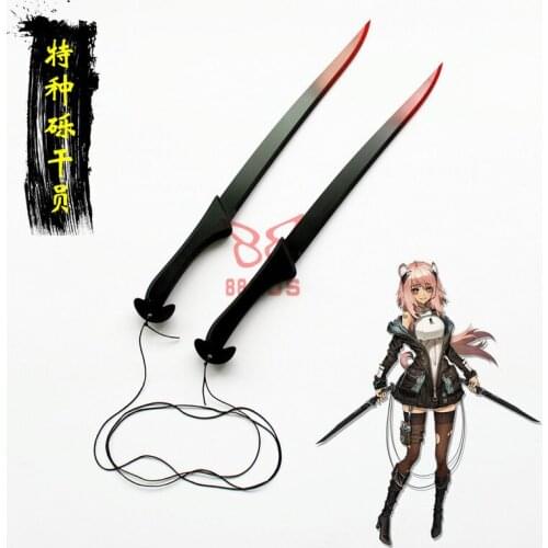 Hot Game Arknights Gravel Double Sword Weapon Cosplay Halloween Christmas Gift Fancy Stage Performance Props Anime Decor