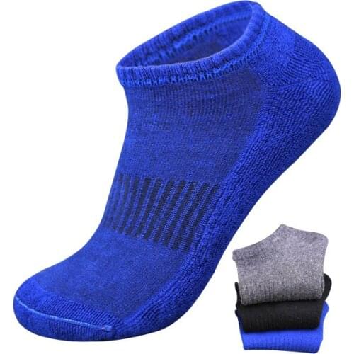 5 Pairs Men Ankle Socks Solid Color Practical Towel Bottom Short Tube Elasticity Waist Men Sock Durable Anti-friction Sock Meias