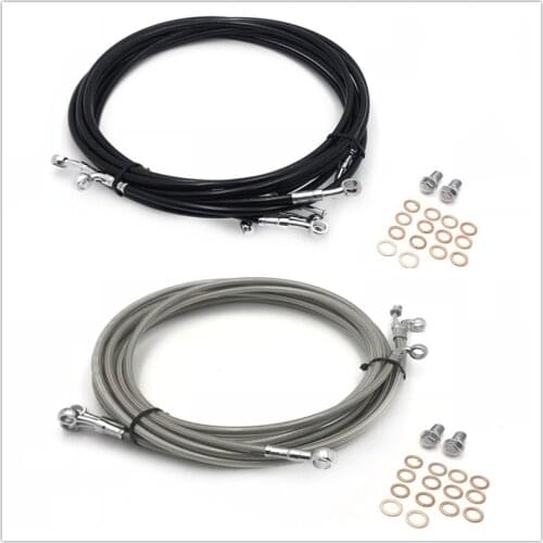 Aftermarket Free Shipping Motorcycle Parts STAINLESS 12-14" HANDLEBAR APE CABLE FOR ABS MODELS Harley Davidson 2014-2020 Touring