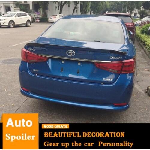 For Toyota Crown Spoiler 2015 2016 2017 2018 New Crown ABS Material Car Rear Wing Primer Color Trunk Rear Spoiler Sport