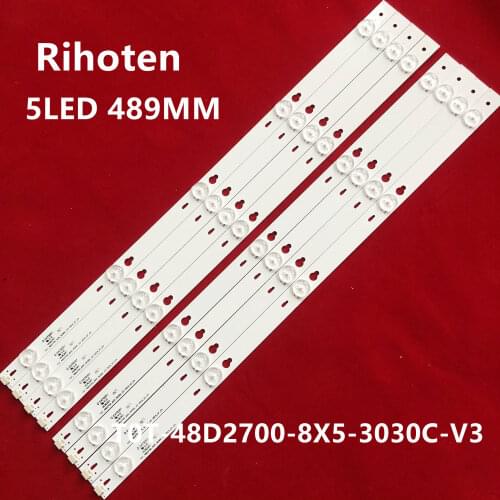 LED Backlight strip 5 lamp For TCL thomson B48A838U B48A538U T0T-48D2700-8X5-3030C-V3 YHE-4C-LB4805-YH1CK B48A858U