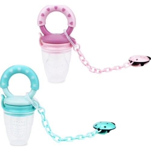 Fresh Fruit Food Kids Nipple Feeding Safe Milk Feeder Baby Pacifier Bottles Nipple Teat Fresh Fruit Nibbler With Leash