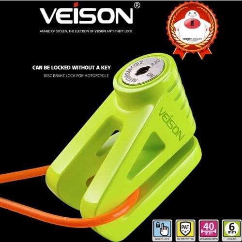 VEISON Motorcycle Disc Brake Lock Padlock Anti Theft Safety for honda yamaha suzuki Kawasaki Vespa PIAGGIO Bike Scooter Bicycle