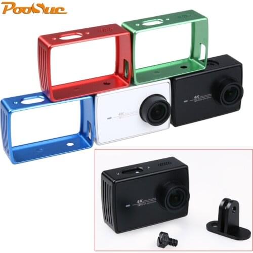 NEW Simply Aluminium Protective metal Frame Case housing For Xiaomi 2 yi 4K Action Camera to match Go Pro accessories