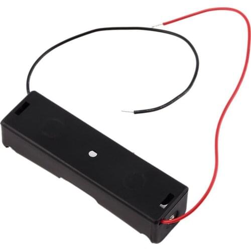 1 Slots18650 Battery Case Box 3.7V Battery Holder Storage Case With Lead Wire Bateria Protection Container Holder Box with Clips