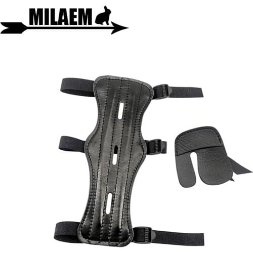 1Set Archery Arm Guard Finger Guard Kit Finger Tab Protection Gear Bow And Arrow Outdoor Sports Hunting Shooting Accessories